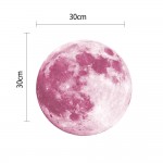 Rózsaszín Hold- Foszforeszkáló matrica